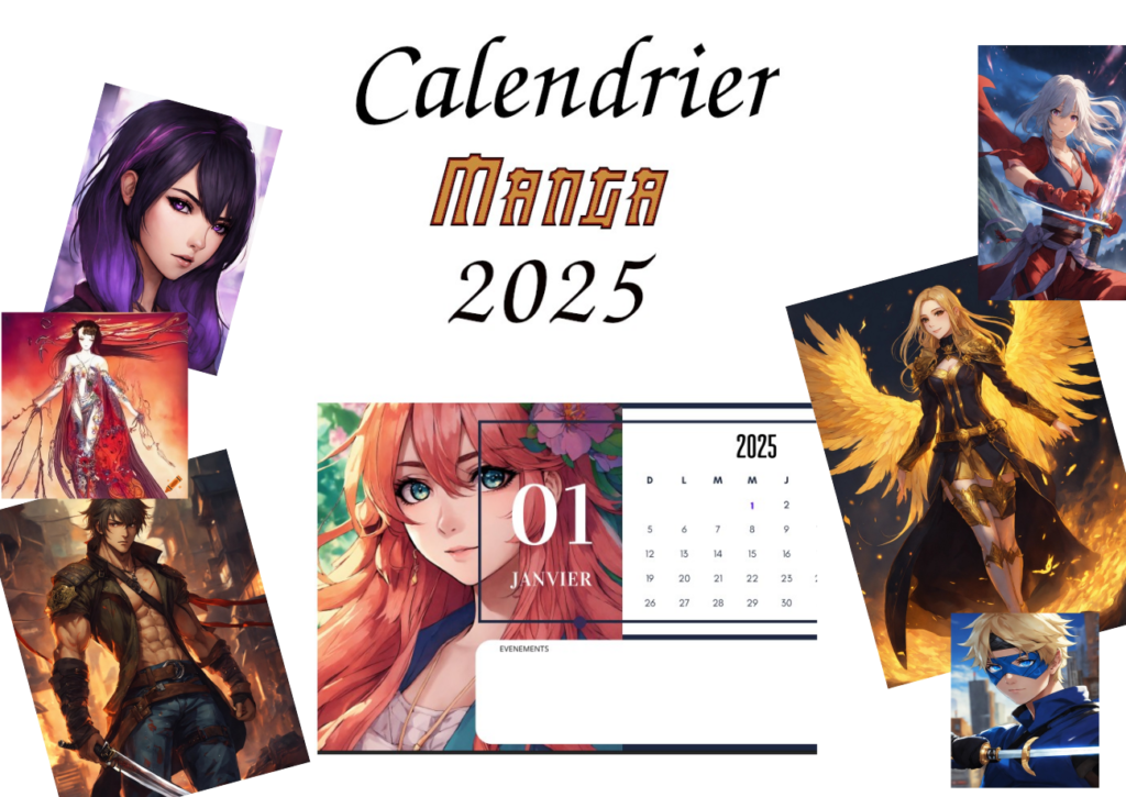calendrier manga