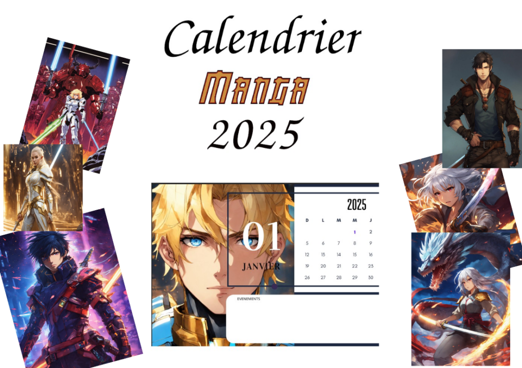 calendrier manga